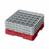 Thumbnail image #2 for Cambro Camrack® Full-Size 36-Compartment Glass Rack with 3 Soft Gray Extenders, Red
