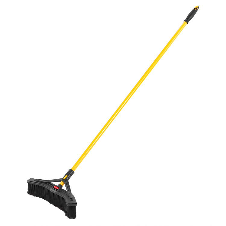 Product image #1 for Rubbermaid Commercial Maximizer 18-Inch Push-to-Center Push Broom with Multi-Purpose Polypropylene Bristles and Steel Handle