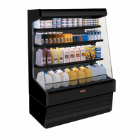Howard-McCray Ovation Series 39-Inch Remote Dairy Open Merchandiser, 72-Inch High, Black, LED, 3 Lighted Shelves