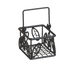 Thumbnail image #1 for American Metalcraft Black Leaf-Design Wrought Iron Sugar Packet Basket
