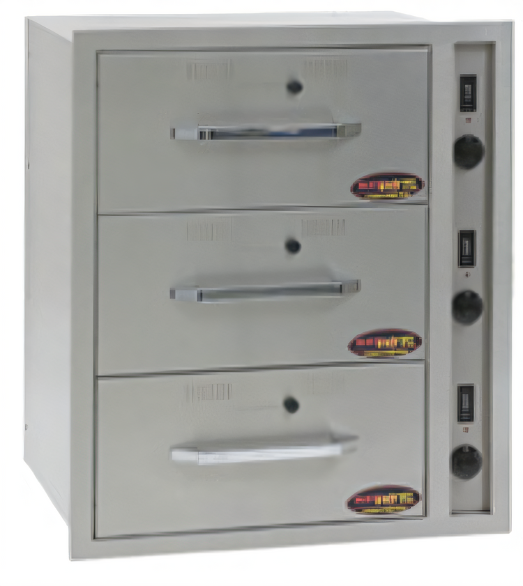 Product image #1 for RedHots DWW-3BI-240 Built-In 3-Drawer Warming Drawer