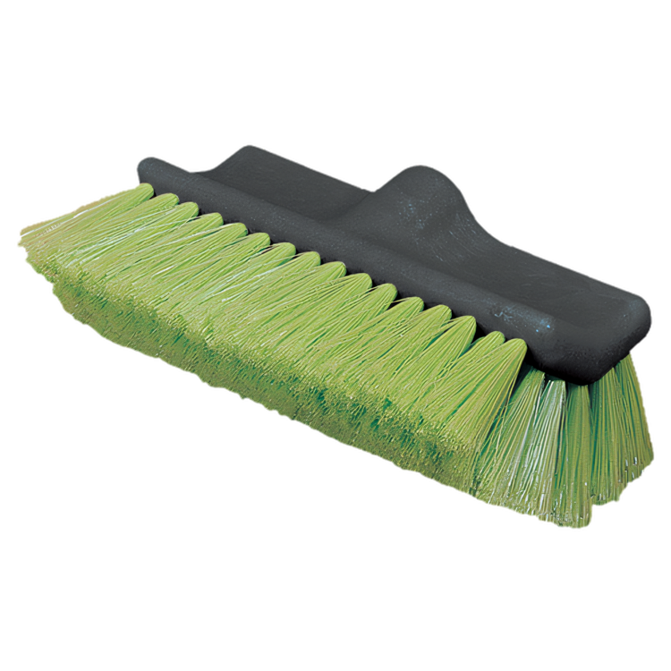 Product image #1 for Flo-Pac Flo-Thru Vehicle Wash Brush, 10 x 4 Inch, Nylex Bristles, Plastic Block, Green