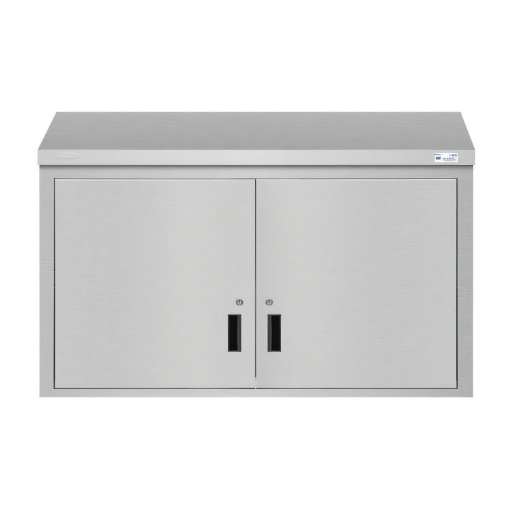Product image #1 for KoolMore 48-Inch Stainless Steel Wall-Mounted Kitchen Cabinet with Locking Hinged Doors and 2 Shelves