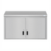 Thumbnail image #1 for KoolMore 48-Inch Stainless Steel Wall-Mounted Kitchen Cabinet with Locking Hinged Doors and 2 Shelves