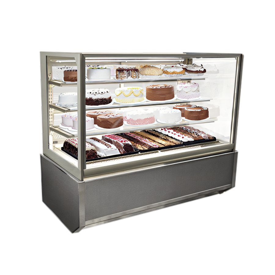 Product image #1 for Federal Industries Italian Glass Series 48-Inch Floor-Standing Full-Service See-Thru Refrigerated Display Case, Self-Contained, 2-Tier Glass Shelves