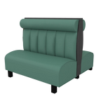 Thumbnail image #1 for ATSMFG ATS AT&S-AD-K42-6CHHR GR7 Kevin Standard Booth, double, 48" long x 42" high, 6-channel with Headroll back, removable sinuous spring seat with