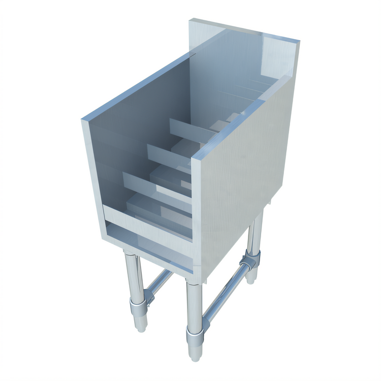 Product image #1 for Sapphire Manufacturing Freestanding 4-Step Underbar Liquor Rack, 12 x 18 x 33-1/4 Inches