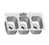 Thumbnail image #1 for Eagle Group Self-Rimming Three-Compartment Drop-In Sink, 42-3/4 Inch Wide, 12 x 14 x 9-1/2 Inch Bowls