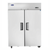 Thumbnail image #1 for Atosa Two-Section Top Mount Self-Contained Reach-In Freezer with Locking Solid Doors, 43.2 Cu. Ft., Stainless Steel
