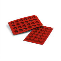 SiliconFlex Heart-Shaped 24-Compartment Silicone Baking Mold