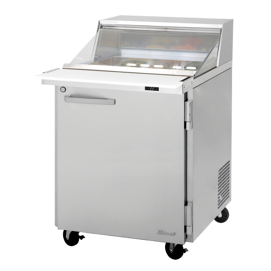 Product image #1 for Turbo Air PRO Series 27-1/2-Inch Wide Mega Top Sandwich/Salad Prep Table with Clear Lid, 1-Section, 8 Cu. Ft.