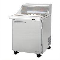 Turbo Air PRO Series 27-1/2-Inch Wide Mega Top Sandwich/Salad Prep Table with Clear Lid, 1-Section, 8 Cu. Ft.