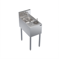 Krowne Royal Series 14-Inch Underbar Speed Unit with Dump Sink, Speed Rinser, and Dipperwell