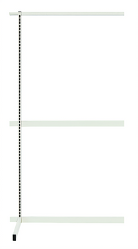 Quantum Single-Sided Partition Wall Add-On Unit, 36 x 26 x 70 Inches, White Finish