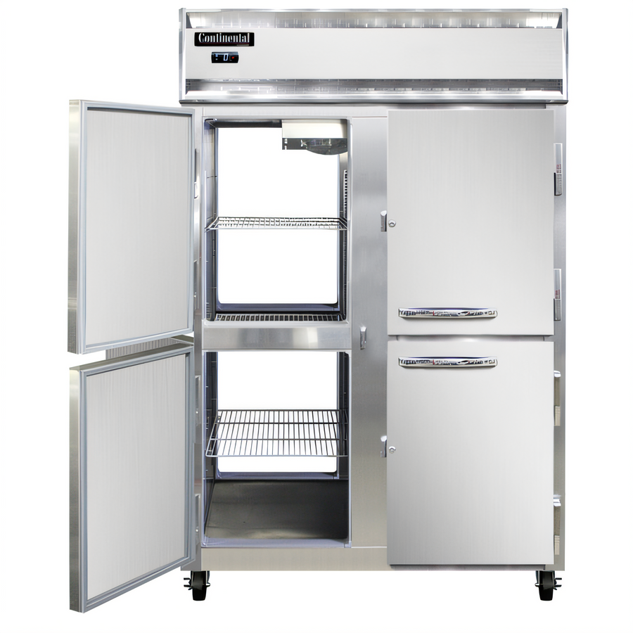 Product image #1 for Continental Refrigerator 2FNSSPTHD Two-Section Pass-Thru Freezer with Half-Height Solid Doors