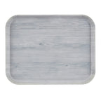 Thumbnail image #1 for Cambro Camtray® 1216DC810 Rectangular Fiberglass Cafeteria Tray, 16 x 12 Inches, Stonewash Gray, Woodgrain Textured Surface Case of 12