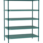 Thumbnail image #1 for Metro Super Erecta Pro PR-2124K3-63-S5 Stationary Starter Wire Shelving Unit, 24"W x 21"D x 63"H, 5-tier, 800 lb. capacity per shelf, 2000 lb.