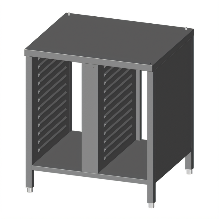 Product image #1 for Lainox Naboo Stainless Steel Floor Stand with Tray Runners for 1/1 GN Oven with Hood