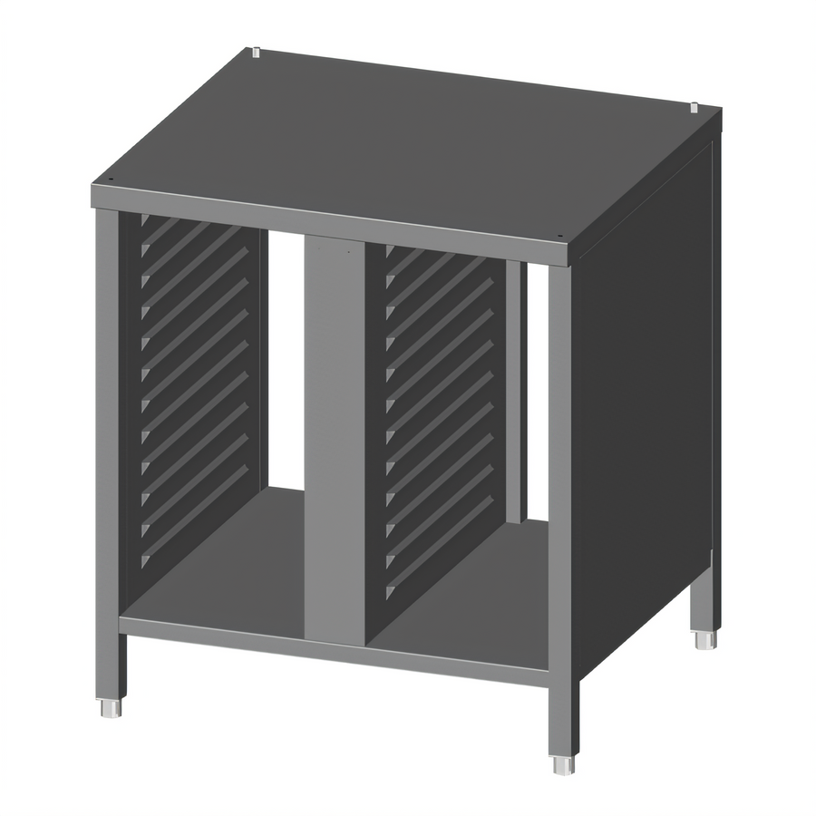 Product image #1 for Lainox Naboo Stainless Steel Floor Stand with Tray Runners for 1/1 GN Oven with Hood