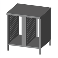 Lainox Naboo Stainless Steel Floor Stand with Tray Runners for 1/1 GN Oven with Hood