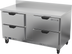 Thumbnail image #1 for Beverage Air 60-Inch Two-Section Worktop Refrigerator with 4 Drawers, Stainless Steel, Rear-Mounted Self-Contained R290