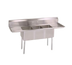 Thumbnail image #1 for John Boos E-Series 60-Inch 3-Compartment Stainless Steel Sink with Dual Drainboards and Boxed Backsplash