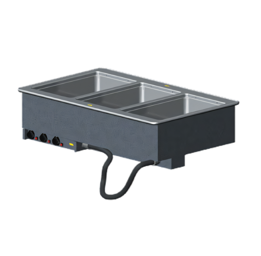 Product image #1 for Vollrath Three-Well Drop-In Electric Hot Food Well Unit, Wet Operation, Manifold Drain, 208-240V