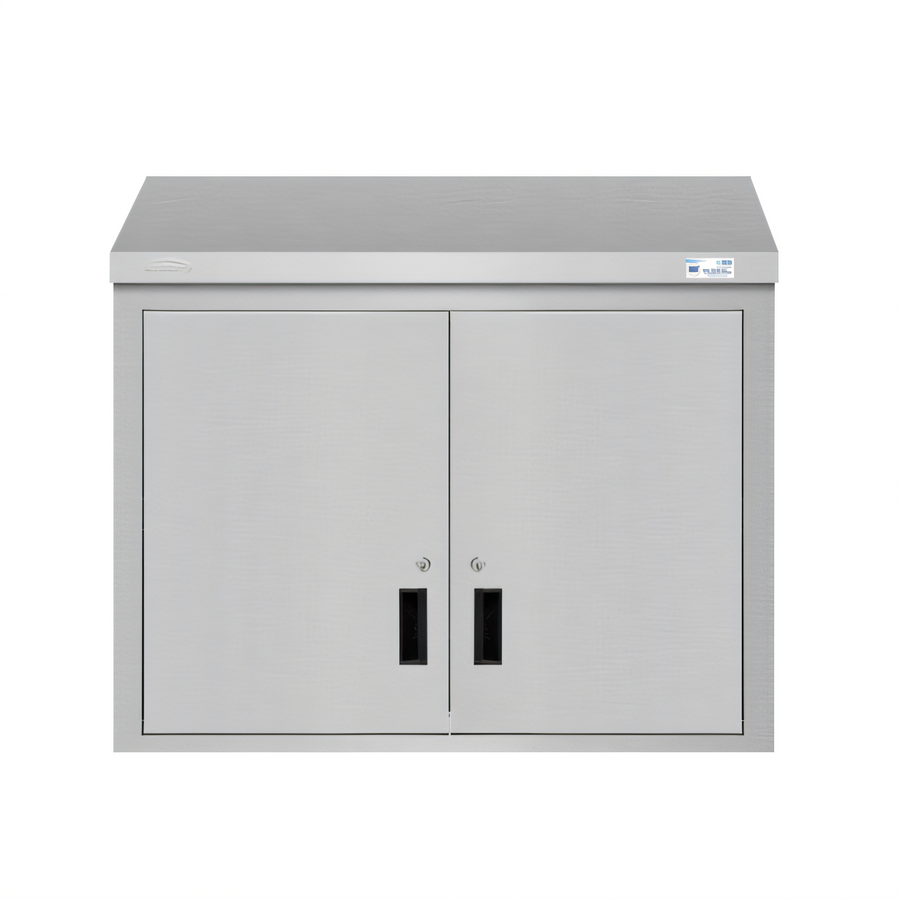 Product image #1 for KoolMore 36-Inch Stainless Steel Wall Cabinet with Hinged Locking Doors and 2 Shelves