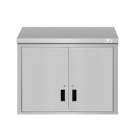 KoolMore 36-Inch Stainless Steel Wall Cabinet with Hinged Locking Doors and 2 Shelves