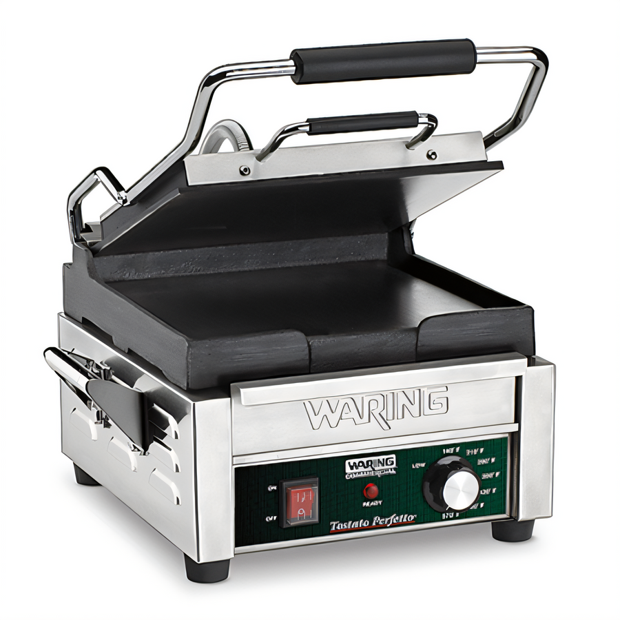 Product image #1 for Waring Tostato Perfetto Compact Electric Single Flat Countertop Panini Press, 9.75 x 9.25-Inch Surface, 120V