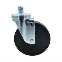 BK Resources 5SBR-6ST-HR Shelf Casters & Leveling Feet