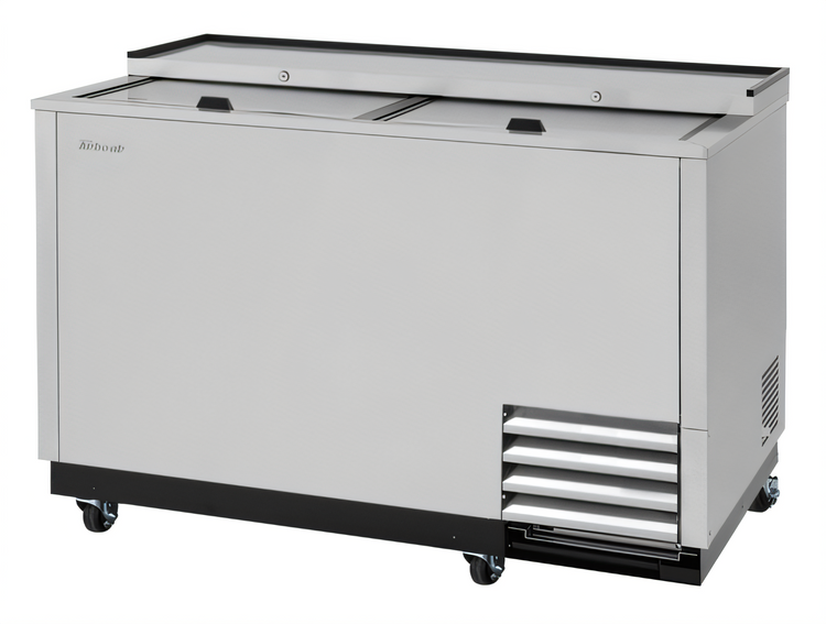 Product image #1 for Turbo Air Super Deluxe 50-Inch Wide Glass Chiller & Froster with Top Sliding Lids and Self-Cleaning Condenser