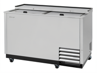 Turbo Air Super Deluxe 50-Inch Wide Glass Chiller & Froster with Top Sliding Lids and Self-Cleaning Condenser