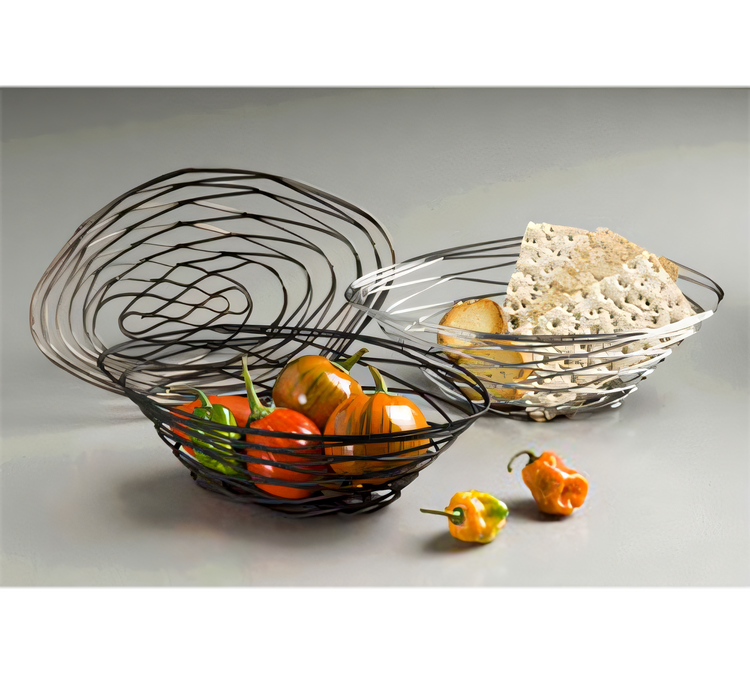 Product image #1 for Birdnest Oval Chrome-Plated Wire Serving Basket, 9 x 6 x 3 Inches