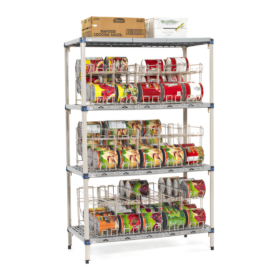 Product image #1 for MetroMax Q Stationary Can Rack Storage System, 24 x 48 x 74 Inches, for #5 and #10 Cans