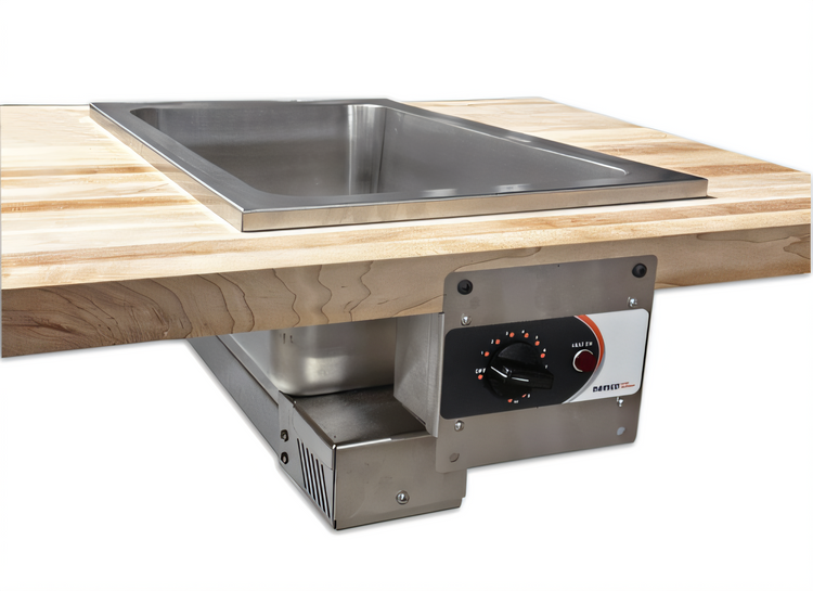 Product image #1 for Full-Size Stainless Steel Drop-In Electric Wet Hot Food Well Warmer with Remote Thermostatic Control