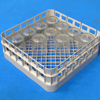 Thumbnail image #1 for Eurodib USA Lamber CC00052 Open Glass Dishwasher Rack, Gray Plastic, 15-1/2"W x 15-1/2"D x 6"H