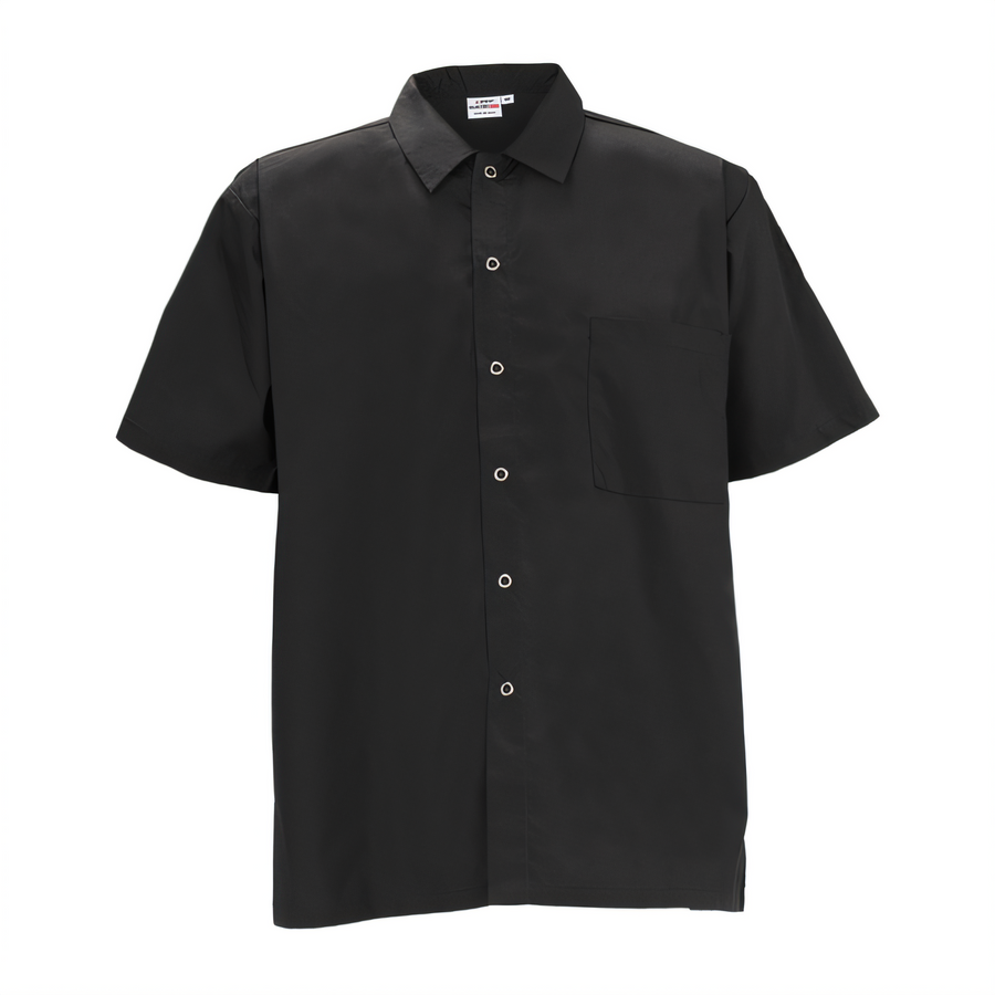 Product image #1 for Signature Chef Broadway Short-Sleeve Snap-Button Chef Shirt, Black, 3XL