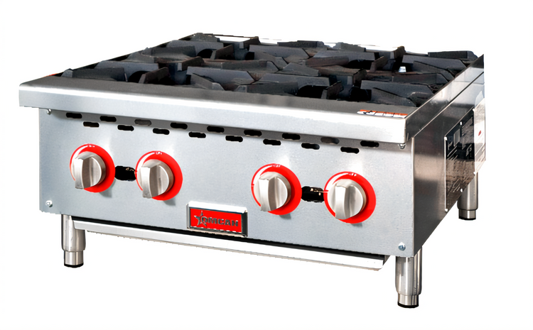 Product image #1 for Omcan 24-Inch 4-Burner Natural Gas Countertop Hot Plate
