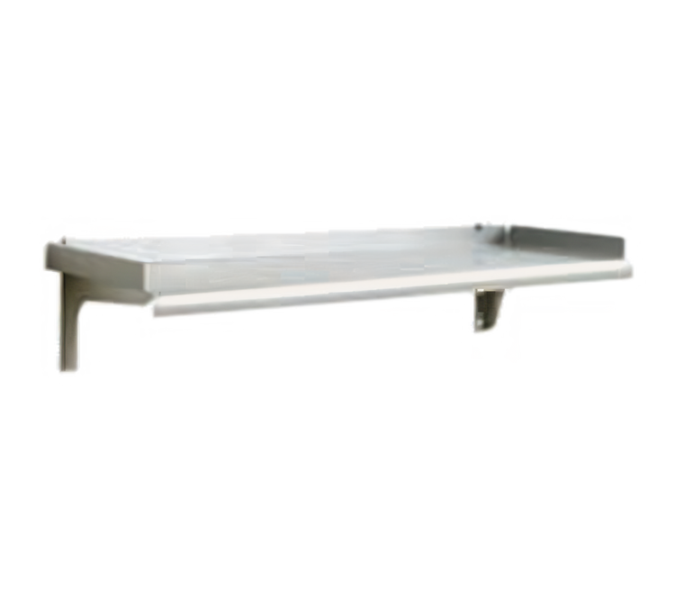 Product image #1 for Eagle Group Snap-n-Slide 24"W x 12"D Wall-Mounted Shelf, Rolled Front Edge, 16/430 Stainless Steel