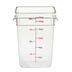 Thumbnail image #1 for Cambro CamSquare 22-Quart Clear Polycarbonate Square Food Storage Container with Handles