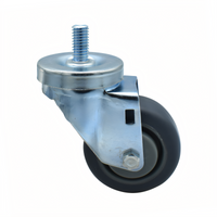 BK Resources 3SBR-4ST-GR Shelf Casters & Leveling Feet