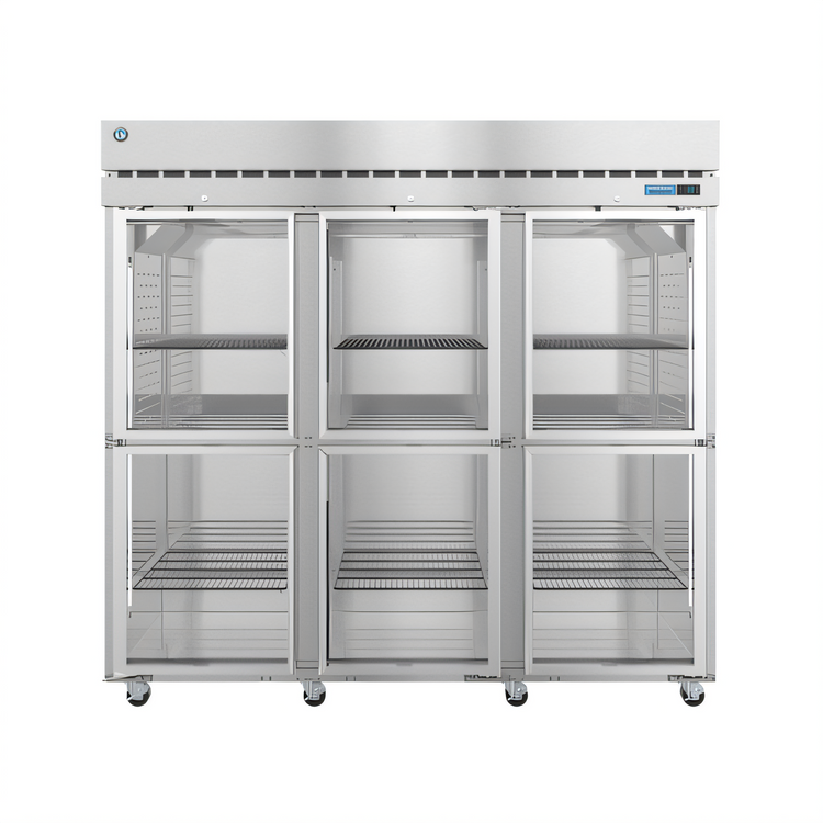 Product image #1 for Hoshizaki Steelheart Three-Section Half Glass Door Reach-In Refrigerator, Standard Depth