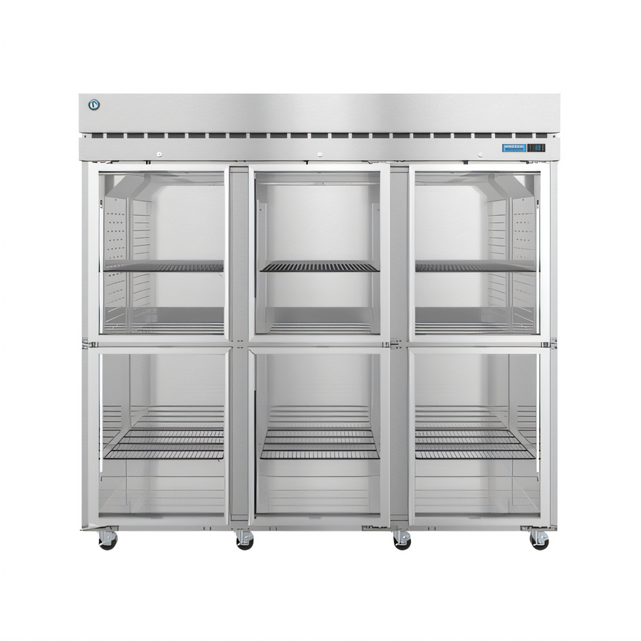 Product image #1 for Hoshizaki Steelheart Three-Section Half Glass Door Reach-In Refrigerator, Standard Depth