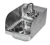 Thumbnail image #1 for Space Saver Wall-Mounted Stainless Steel Hand Sink with Gooseneck Faucet and Basket Drain, 11 x 13 Inch