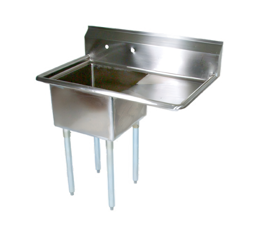 Product image #1 for John Boos E-Series 1-Compartment Sink with Right Drainboard, 15" x 15" x 14" Bowl, 32-1/2" Wide