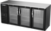 Thumbnail image #2 for Beverage-Air 72-Inch Three-Section Food-Rated Back Bar Refrigerator with Glass Doors and Stainless Steel Top