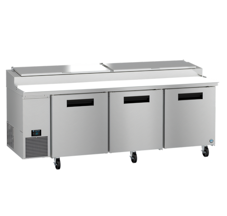 Product image #1 for Hoshizaki Steelheart PR93B 93-Inch Three-Section Reach-In Pizza Prep Table
