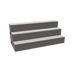 Thumbnail image #1 for Glastender 3-Tier Lighted Liquor Display, 30-Inch Wide, LED, Black Vinyl-Clad Steel