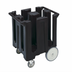 Thumbnail image #2 for Cambro 4-Column Dish Caddy Cart for 8-1/4-Inch Plates, Black with Vinyl Dust Cover